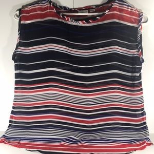 Liz Claiborne Blouse Stripped 2X